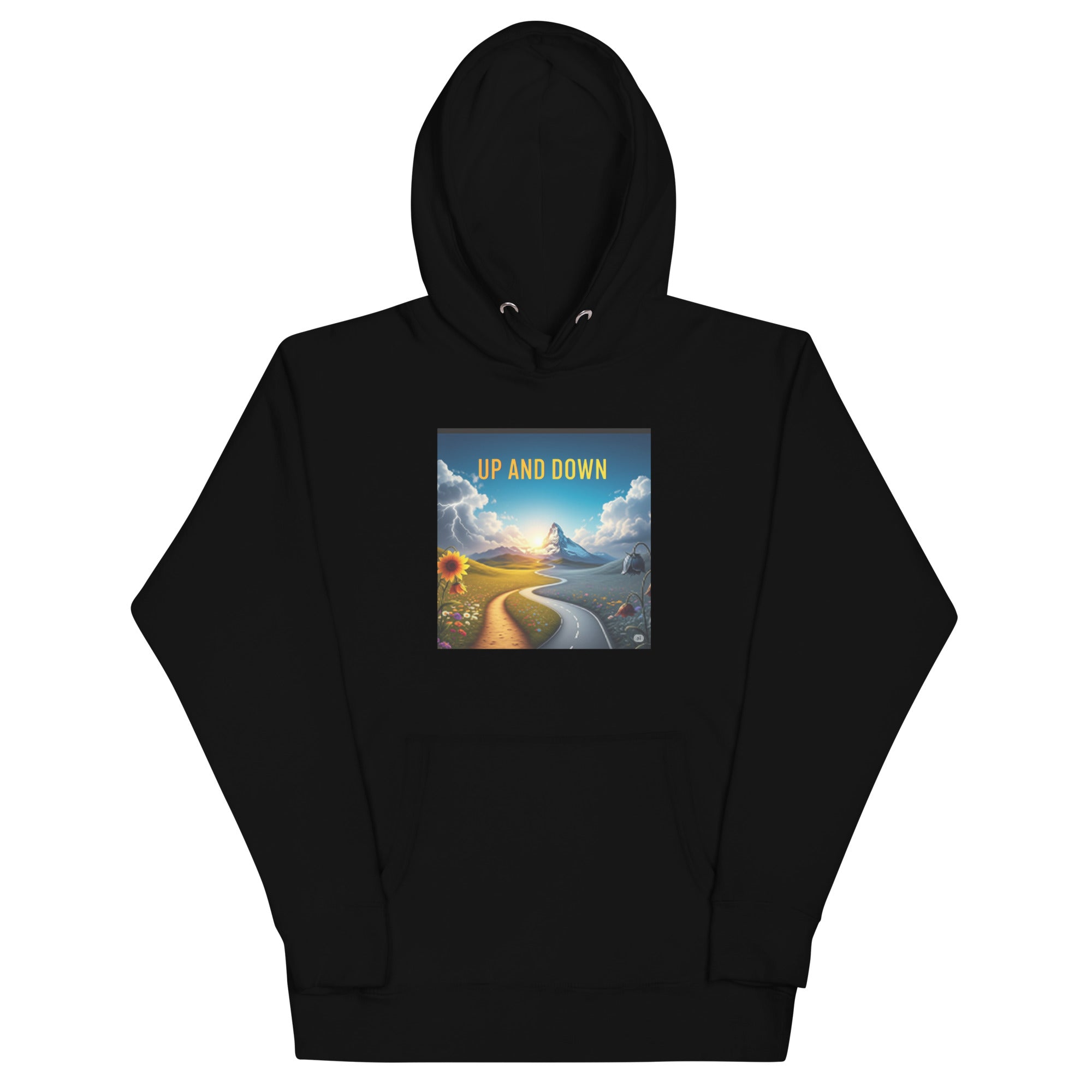 Up and Down Premium Unisex Hoodie – Inspirational Streetwear, Ultra - Soft Cotton Blend, Bold Front Graphic, Everyday Comfort, and Sustainable Made - to - Order Fashion - Soul Vibe Merch