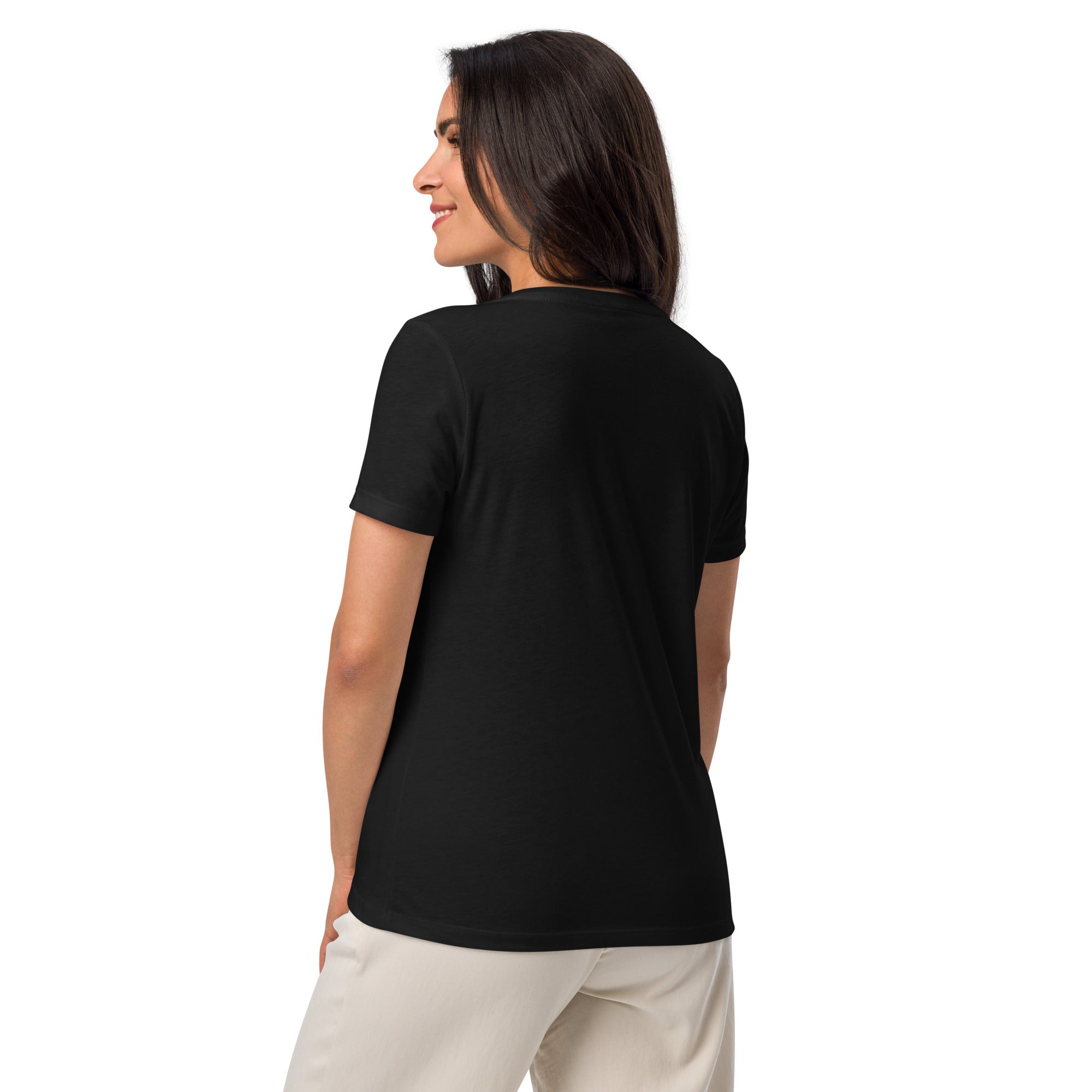 Women’s Relaxed V - Neck T-Shirt – Premium Everyday Tee, Ultra - Soft Cotton Blend, Flattering Feminine Fit, Casual Streetwear Style, and Sustainable - Soul Vibe Merch